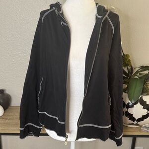 SO BLUE sigrid olsen zip up hoodie